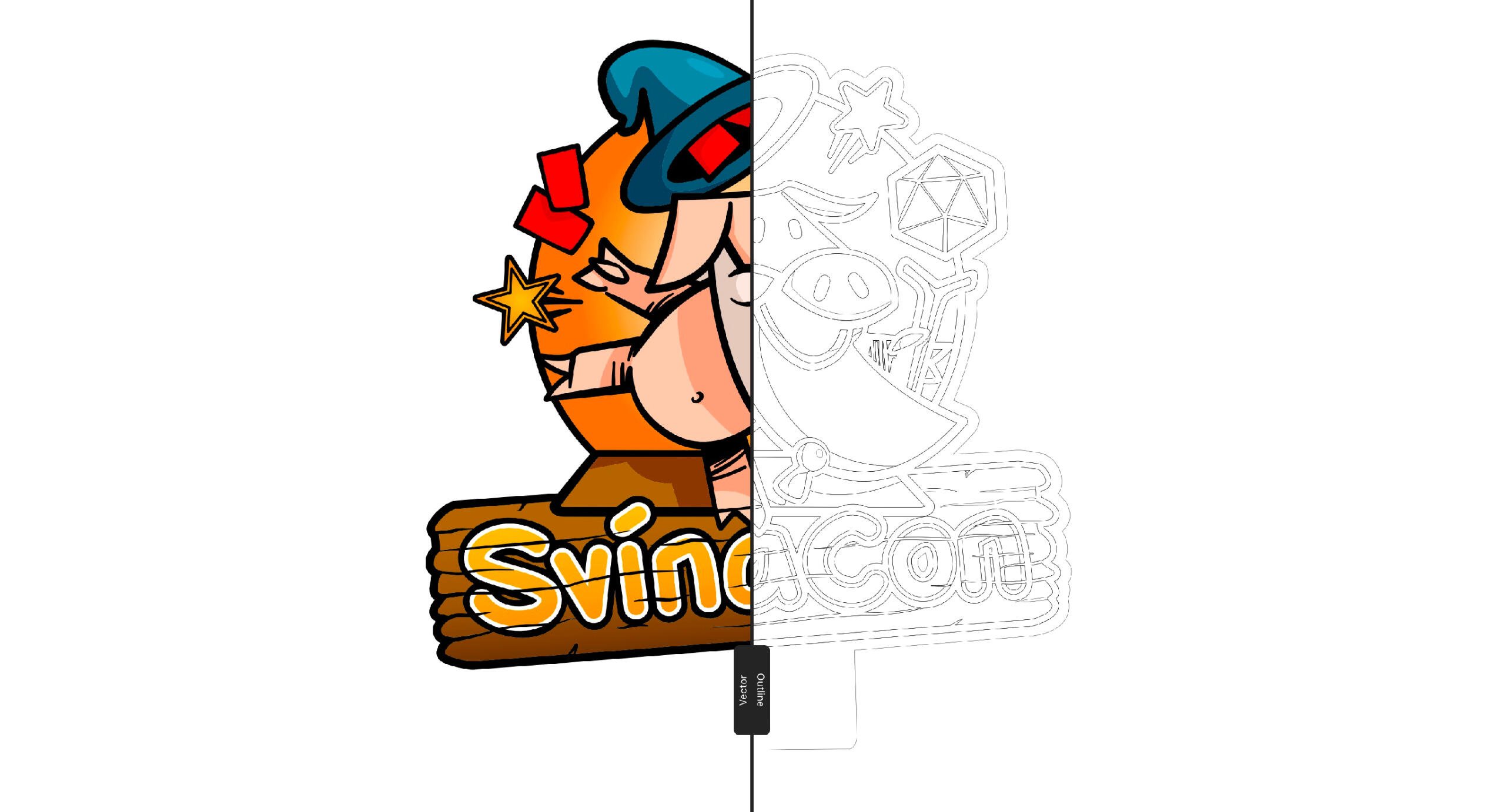 Svínacon Vector / Outline